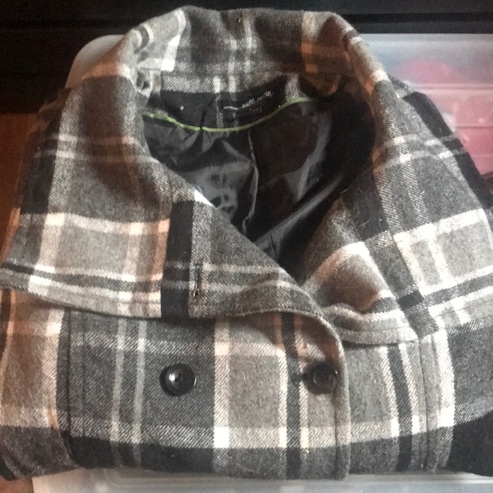 Plaid winter coat